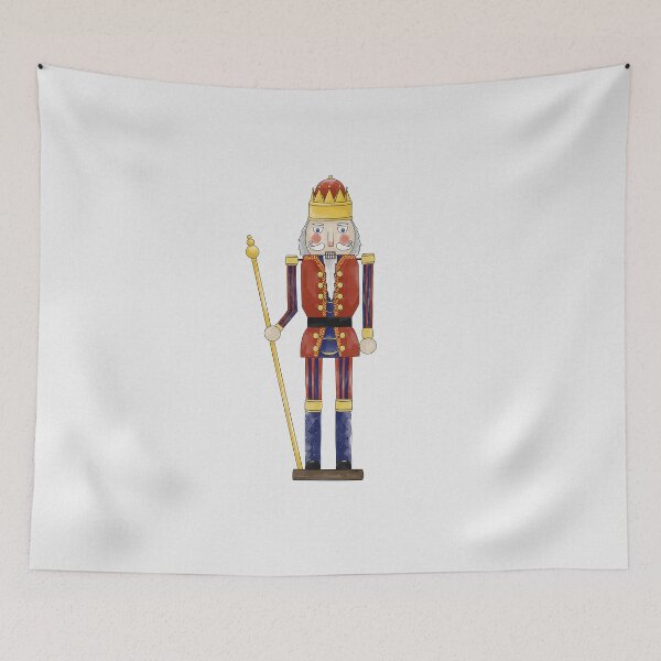 Item preview, Digital, watercolor drawing of vintage, antique nutcracker designed and sold by KataMarekArt.