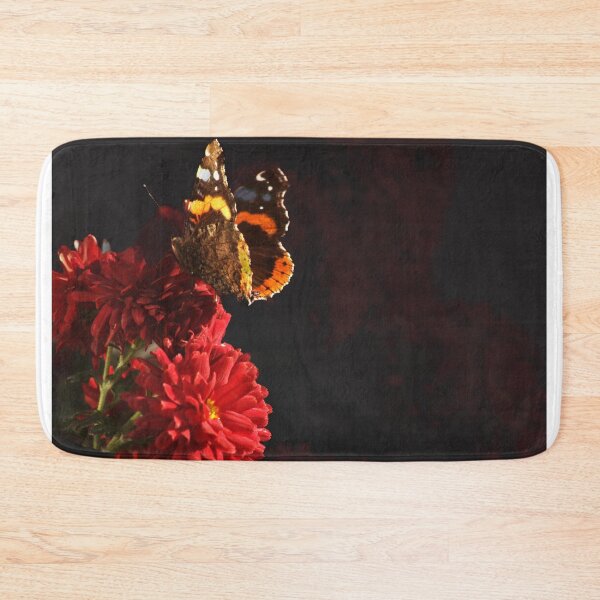 Item preview, red admiral and red flowers designed and sold by Francespoppy.
