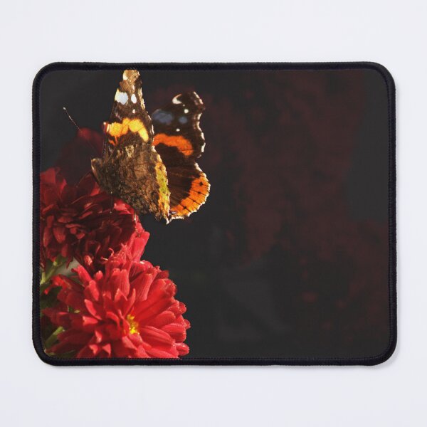 Item preview, red admiral and red flowers designed and sold by Francespoppy.