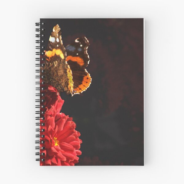Item preview, red admiral and red flowers designed and sold by Francespoppy.