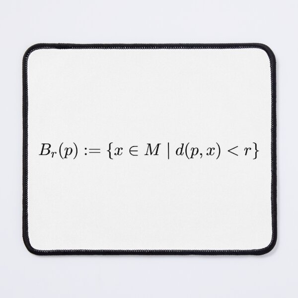 Item preview, definition of open ball, in a metric space, topology and math designed and sold by NoetherSym.