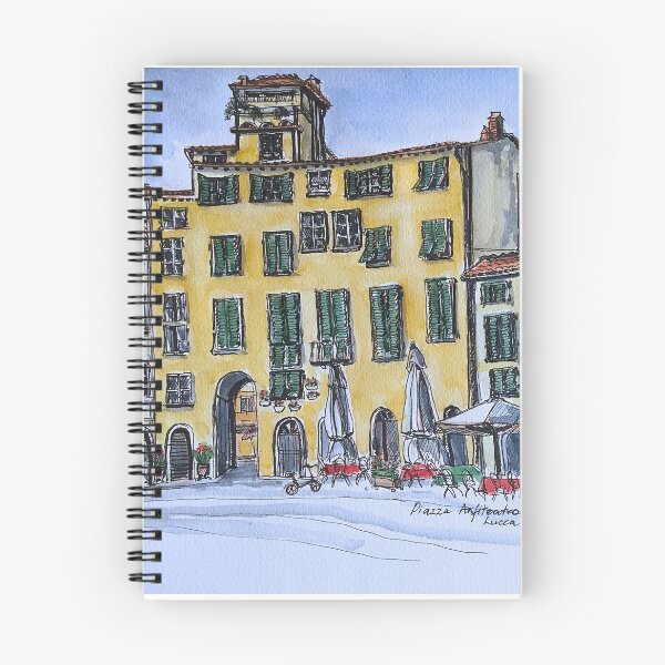 Artikelvorschau, Piazza Anfiteatro Lucca 2015 Stift und waschen entworfen und verkauft von Elizabeth Moore Golding.