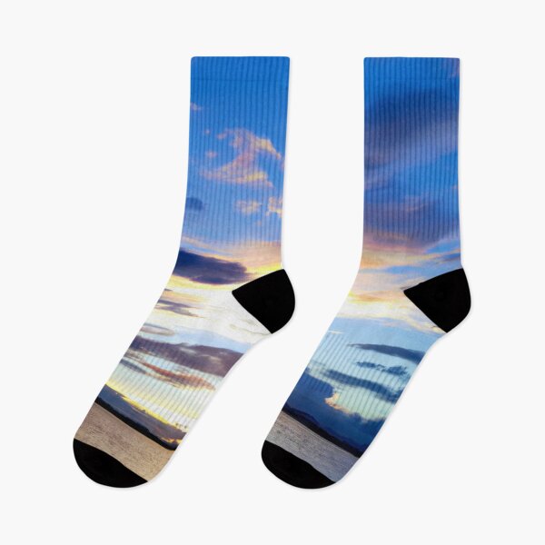 Item preview, Sunset of a beach. Blue waves in the water. designed and sold by Chris Purdy.