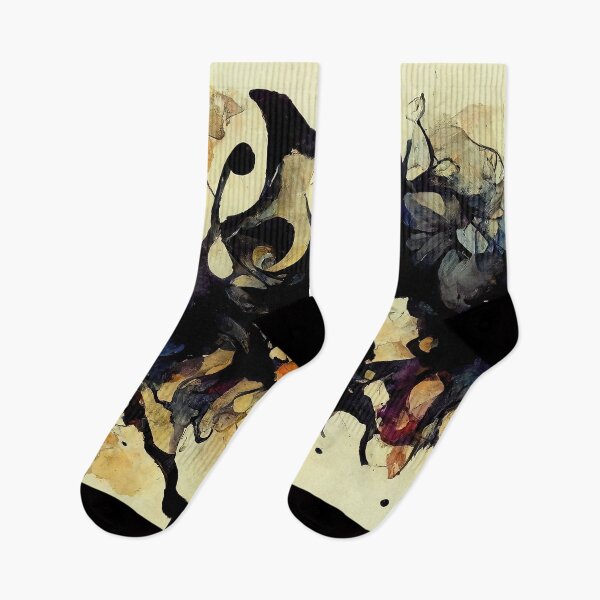 Item preview, Abstract watercolour artwork illustration with dark splotches of paint and textures. designed and sold by justinasv775.
