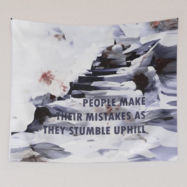 Item preview, Stumbling Uphill - Quote by Jordan B Peterson - grey designed and sold by JoanNinjaHen.