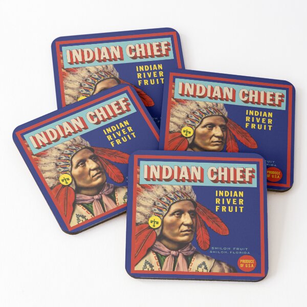 Item preview, Indian Chief Shiloh Fruit Crate Label Retro Artwork designed and sold by MtWoodsonSales.