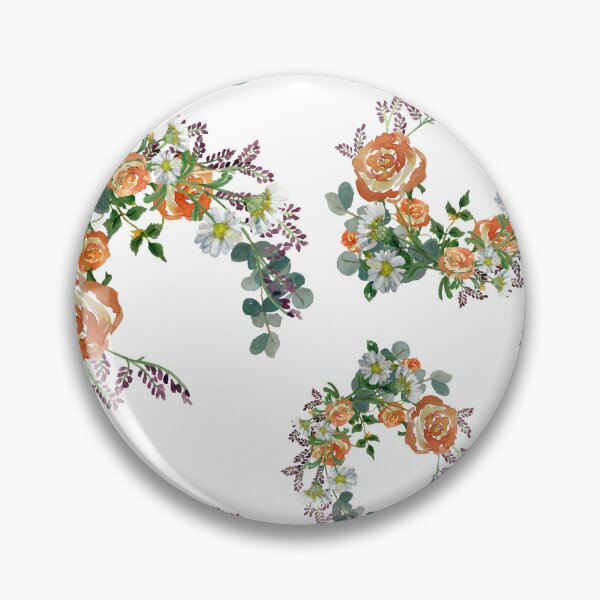 Artikelvorschau, Flower rose daisy branch pattern a watercolor entworfen und verkauft von Yana Mustafina | Boho Soulful Designs.