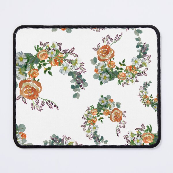 Artikelvorschau, Flower rose daisy branch pattern a watercolor  entworfen und verkauft von Yana Mustafina | Boho Soulful Designs.