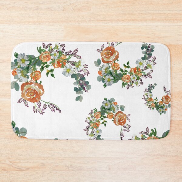 Artikelvorschau, Flower rose daisy branch pattern a watercolor  entworfen und verkauft von Yana Mustafina | Boho Soulful Designs.