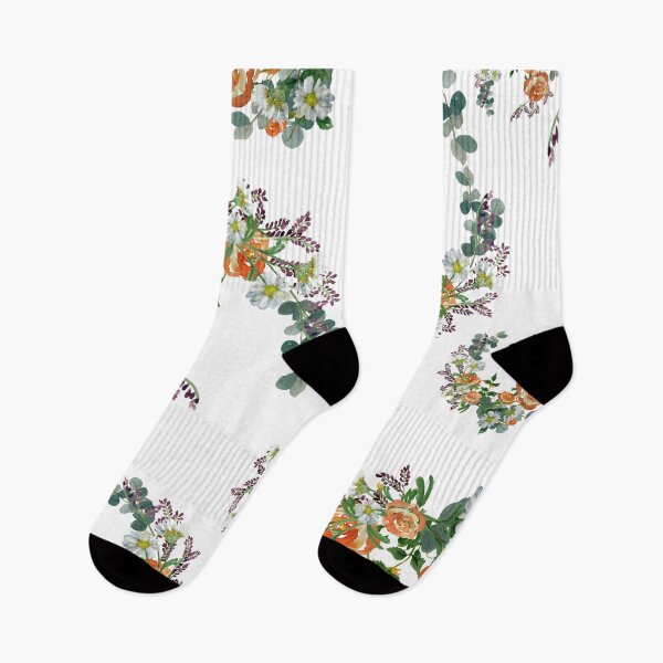 Artikelvorschau, Flower rose daisy branch pattern a watercolor entworfen und verkauft von Yana Mustafina | Boho Soulful Designs.