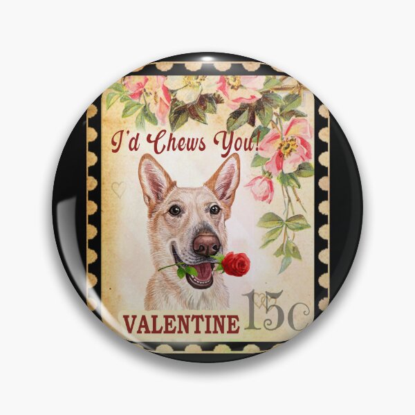 Item preview, Cretan hound  Vintage Valentine Funny Dog With Rose designed and sold by Cuddlythopia.