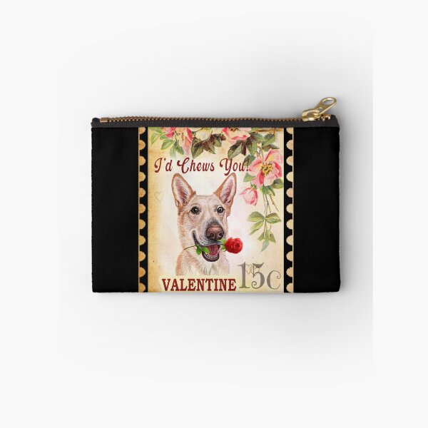 Item preview, Cretan hound  Vintage Valentine Funny Dog With Rose designed and sold by Cuddlythopia.
