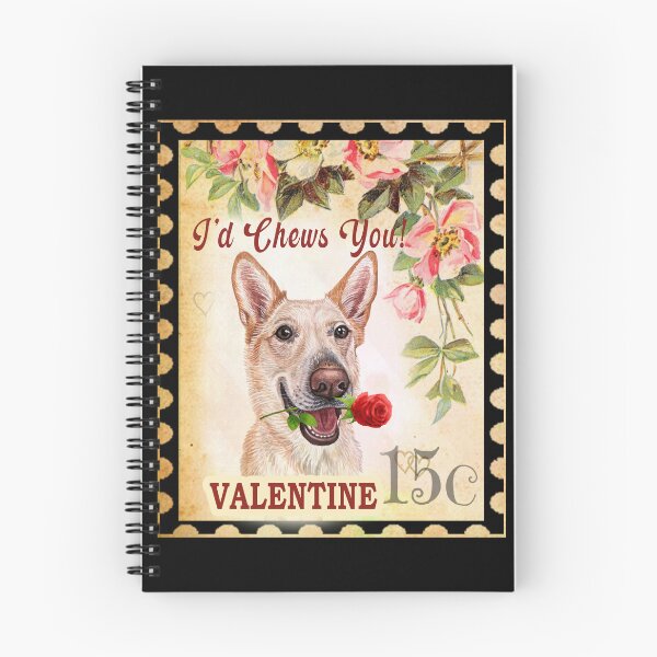 Item preview, Cretan hound  Vintage Valentine Funny Dog With Rose designed and sold by Cuddlythopia.