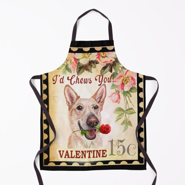 Item preview, Cretan hound Vintage Valentine Funny Dog With Rose designed and sold by Cuddlythopia.