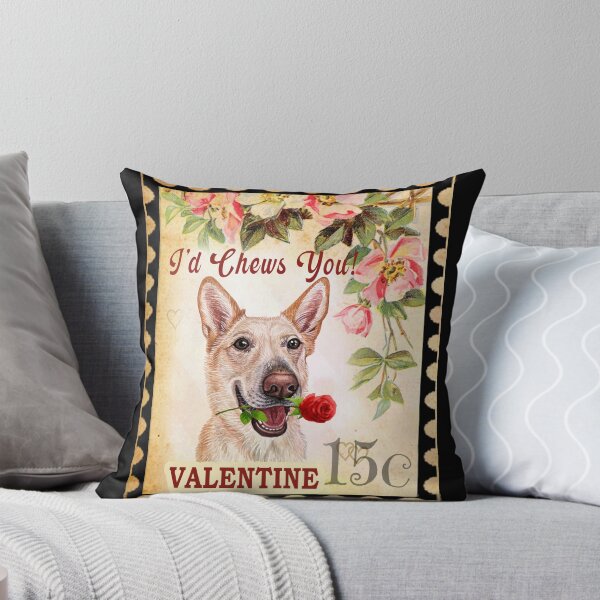 Item preview, Cretan hound  Vintage Valentine Funny Dog With Rose designed and sold by Cuddlythopia.