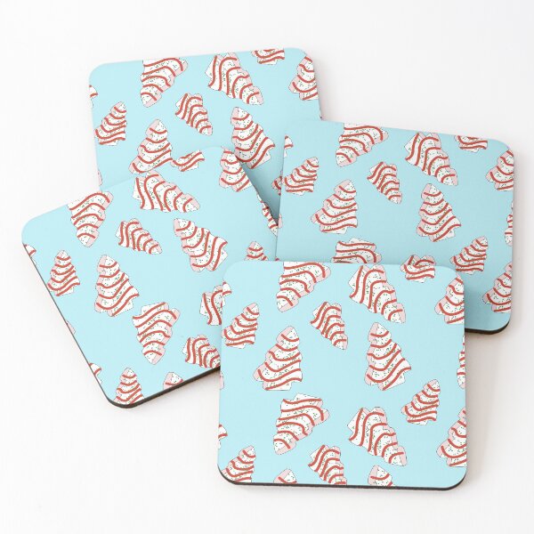 Item preview, Christmas Tree Cakes on Blue designed and sold by robenster.
