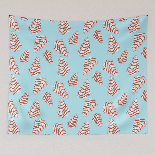 Item preview, Christmas Tree Cakes on Blue designed and sold by robenster.