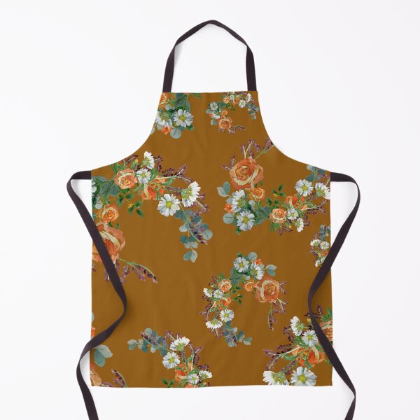 Item preview, Flower rose daisy branch pattern a watercolor brown designed and sold by Yana Mustafina | Boho Soulful Designs.