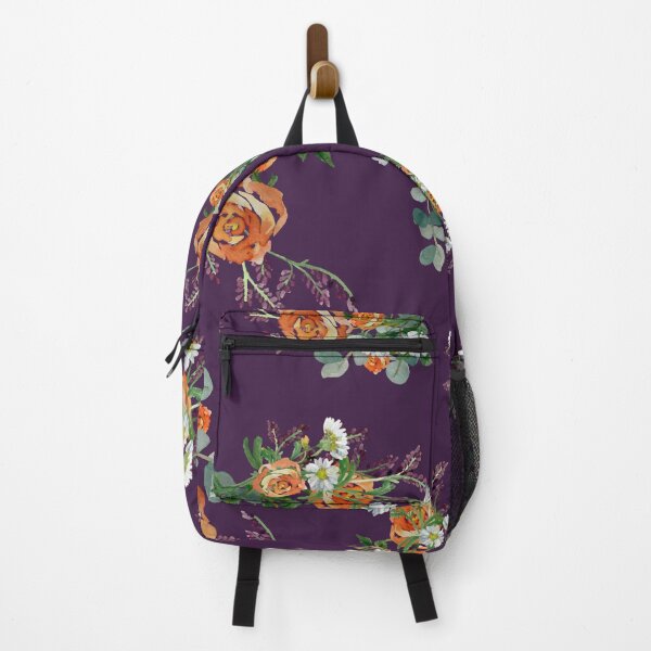 Aperçu de l'œuvre Flower rose daisy branch pattern a watercolor violet créée et vendue par Yana Mustafina | Boho Soulful Designs.