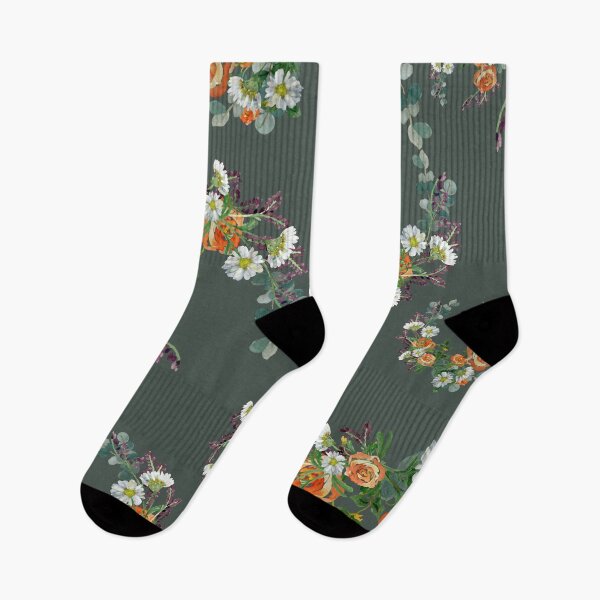 Artikelvorschau, Flower rose daisy branch pattern a watercolor turquoise entworfen und verkauft von Yana Mustafina | Boho Soulful Designs.