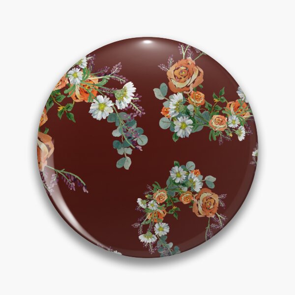 Artikelvorschau, Flower rose daisy branch pattern a watercolor red entworfen und verkauft von Yana Mustafina | Boho Soulful Designs.