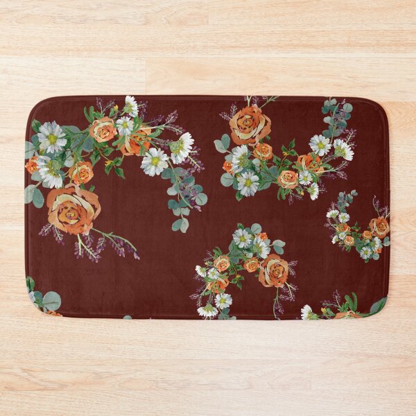Artikelvorschau, Flower rose daisy branch pattern a watercolor red entworfen und verkauft von Yana Mustafina | Boho Soulful Designs.