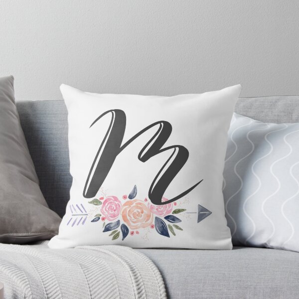 Item preview, Letter M Monogram Watercolor Roses designed and sold by MandyRosko.