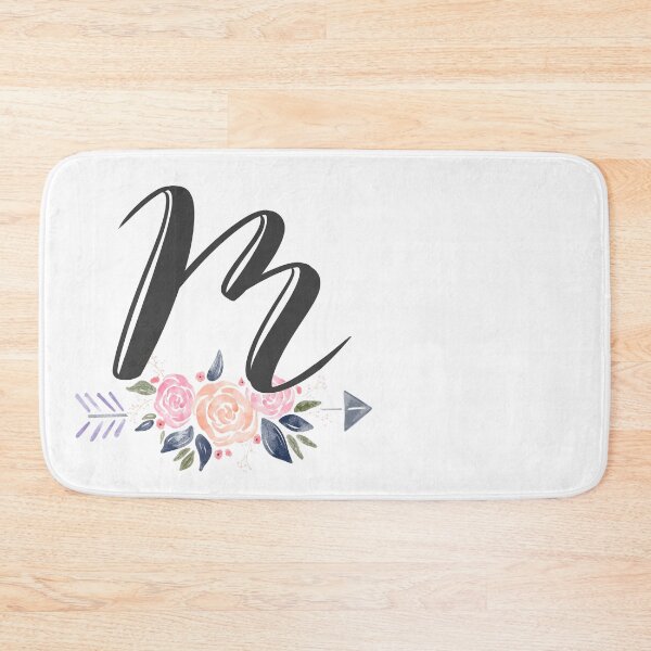 Item preview, Letter M Monogram Watercolor Roses designed and sold by MandyRosko.