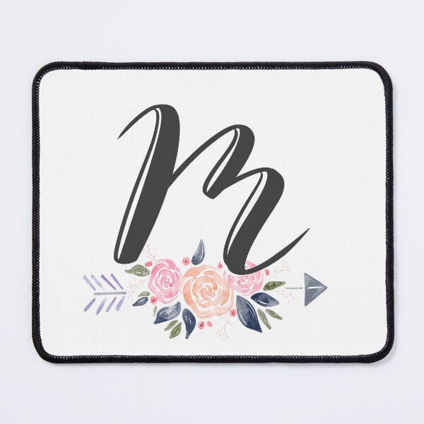 Item preview, Letter M Monogram Watercolor Roses designed and sold by MandyRosko.