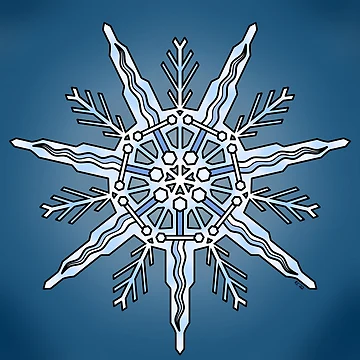 Artwork thumbnail, Flamberge Snowflake by RayRayViolet