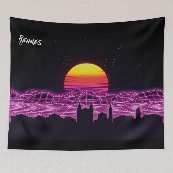 Item preview, Rennes Skyline Neon Nights designed and sold by DFerraz.