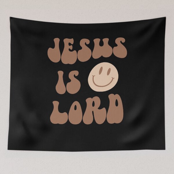 Item preview, Jesus is Lord - Christian Apparel - God - Christianity - Retro - Groovy - Brown designed and sold by Allwhopraisehim.