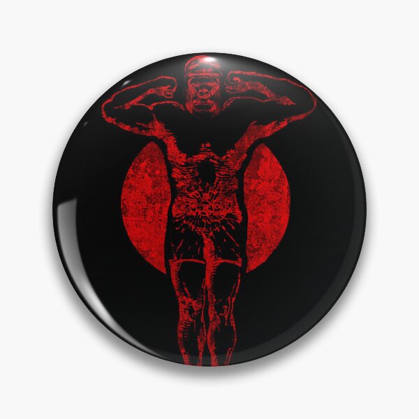 Item preview, Muscular Deadlifter With Strict Gorilla Face And Red Textured Blood Moon Background designed and sold by SimpleAndGreat.