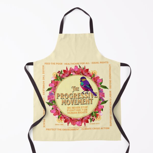 Item preview, PMD00115 Progressive Movement Designs floral wreath on cream for progressives designed and sold by ProgressiveLeft.