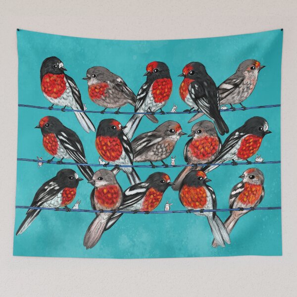 Item preview, Petirrojos rojos designed and sold by Marta Tesoro.