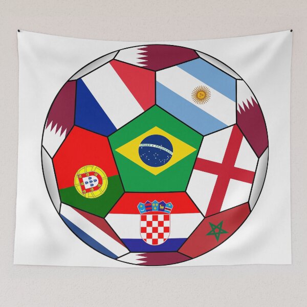 Item preview, Soccer ball with flags - osmi-finale Qatar 2022 designed and sold by siloto.