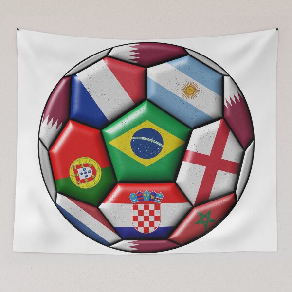 Item preview, Ball with flags - osmi-finale Qatar 2022 designed and sold by siloto.