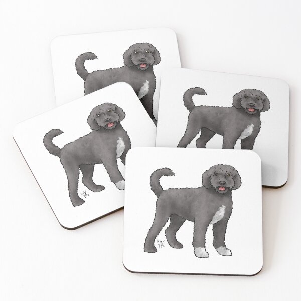 Item preview, Portuguese Water Dog Retriever Cut Black and White designed and sold by Jennifer Stolzer.