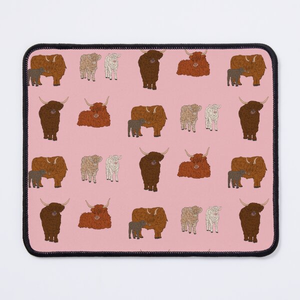Item preview, Highland Cows Pattern Pink designed and sold by Ashley Gagnon.