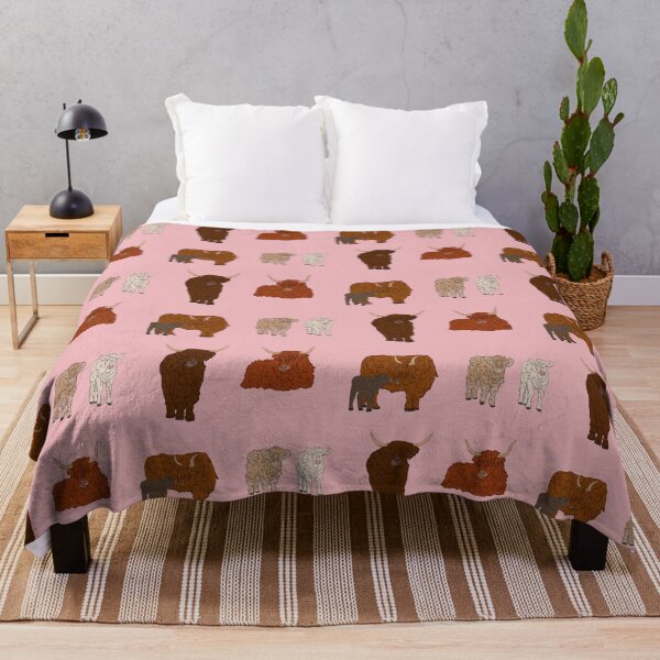 Item preview, Highland Cows Pattern Pink designed and sold by Ashley Gagnon.