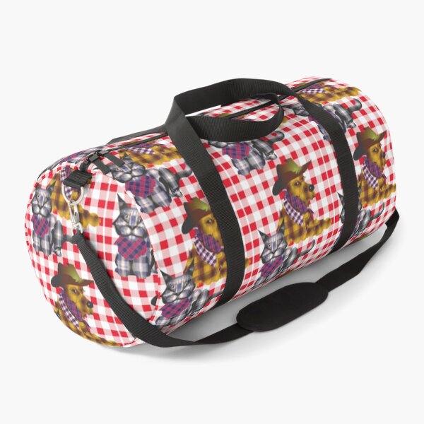 Item preview, Gingham Dog and Calico Cat in Western Cowboy style (AI Generated Art) designed and sold by Cowboy Folly.