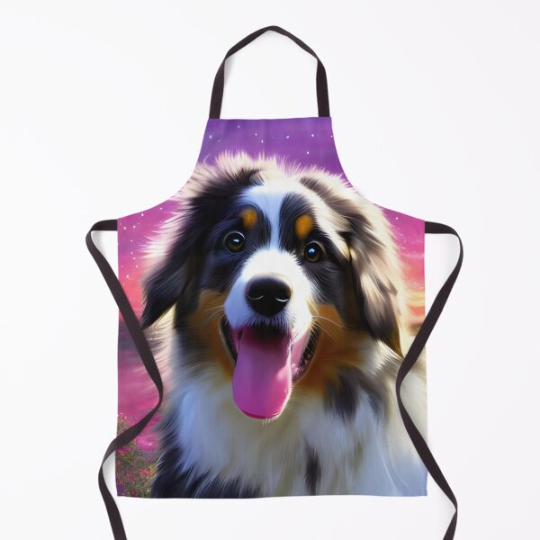 Item preview, Australian shepherd dog with magical nature wallpaper designed and sold by The Love Quill.