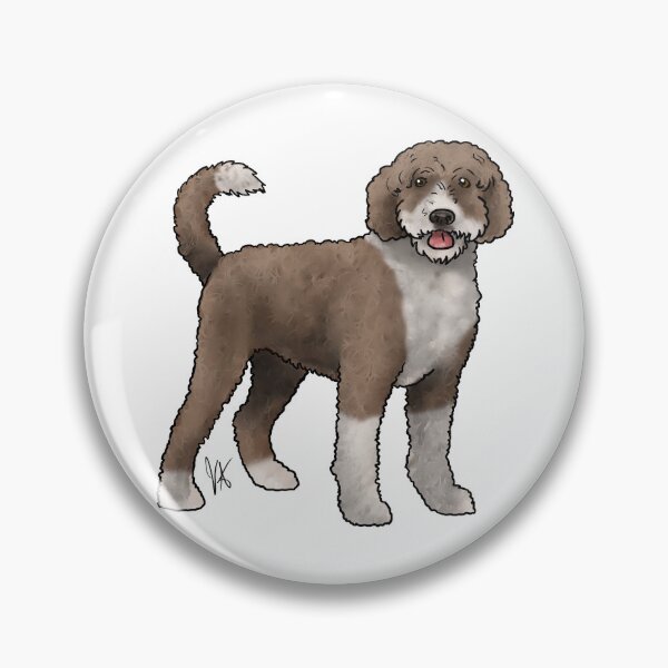 Item preview, Portuguese Water Dog Retriever Cut Chocolate and White designed and sold by Jennifer Stolzer.