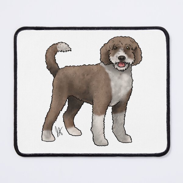 Item preview, Portuguese Water Dog Retriever Cut Chocolate and White designed and sold by Jennifer Stolzer.