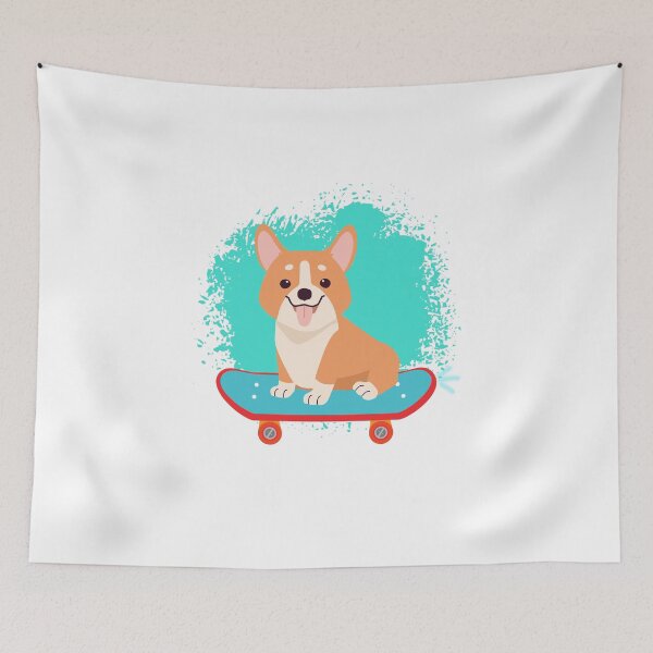 Item preview, Corgi Skateboarding, Dog Love Skateboard Genial Corgi designed and sold by adembulut.