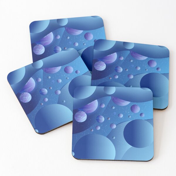 Item preview,  Floating bubbles space dimension blue designed and sold by TipTopTapo.