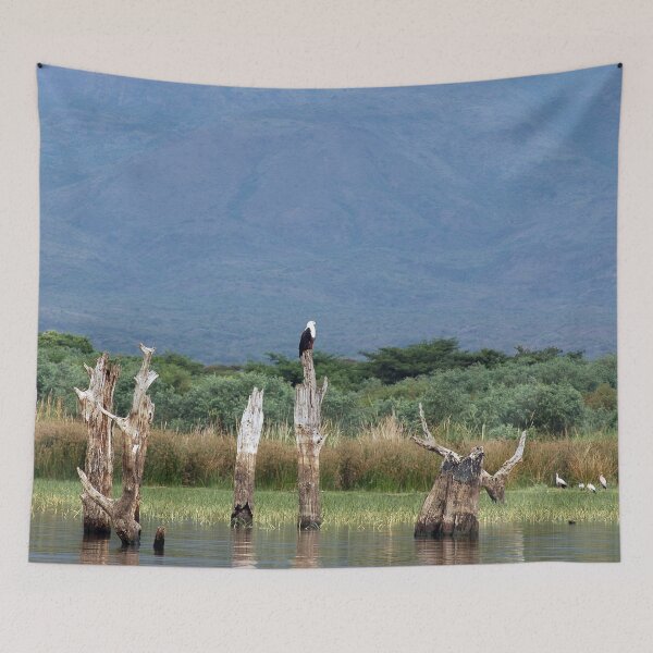 Item preview, African Fish Eagle Bird Skeleton Trees Landscape Africa designed and sold by worldways.