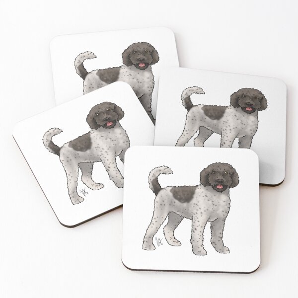 Item preview, Portuguese Water Dog Retriever Cut Chocolate and White designed and sold by Jennifer Stolzer.
