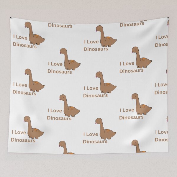 Item preview, I Love Dinosaurs - Brown designed and sold by Georg3e.