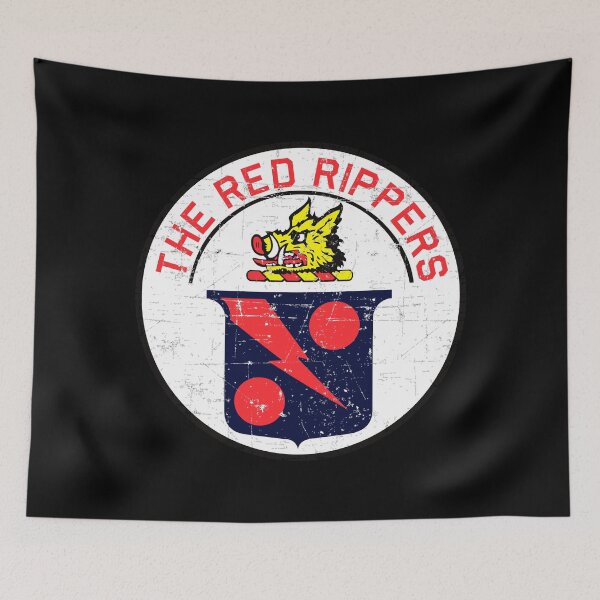 Item preview, USN VFA-11 Strike Fighter Squadron - Red Rippers - Grunge Style designed and sold by pzd501.